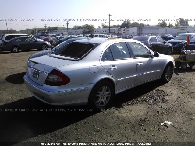 WDBUF87XX7X210557 - 2007 MERCEDES-BENZ E 350 4MATIC SILVER photo 4