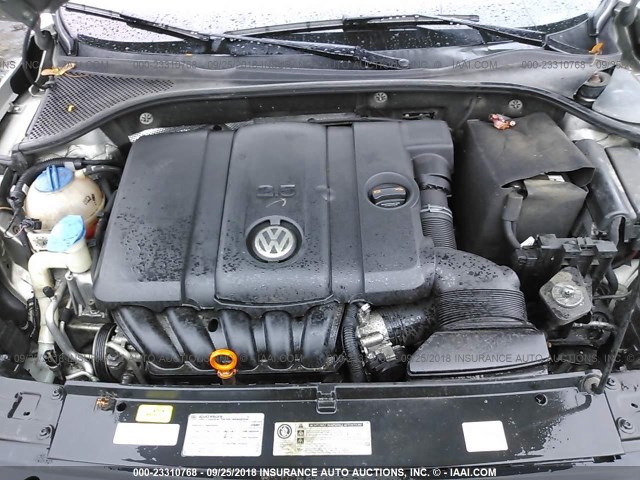 1VWAP7A39CC078486 - 2012 VOLKSWAGEN PASSAT S SILVER photo 10
