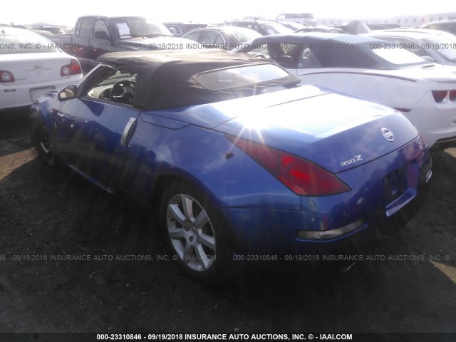 JN1AZ36AX4T013793 - 2004 NISSAN 350Z ROADSTER BLUE photo 3