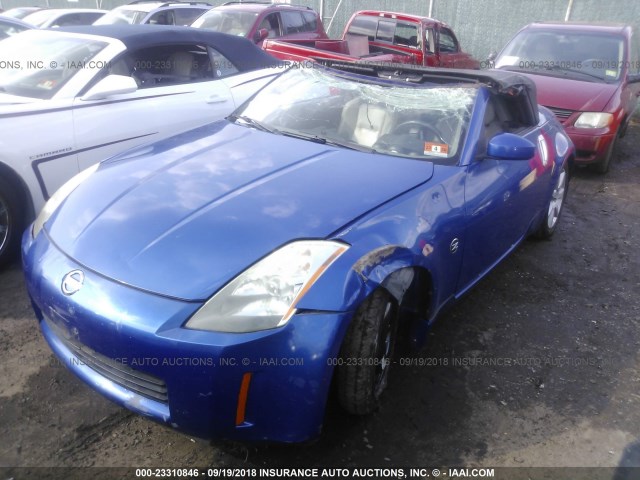 JN1AZ36AX4T013793 - 2004 NISSAN 350Z ROADSTER BLUE photo 6