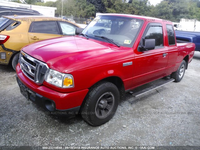 1FTYR14D09PA51126 - 2009 FORD RANGER SUPER CAB RED photo 2