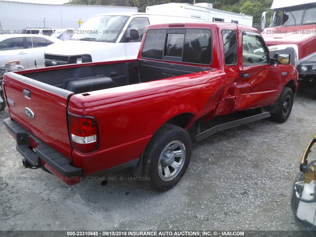 1FTYR14D09PA51126 - 2009 FORD RANGER SUPER CAB RED photo 4