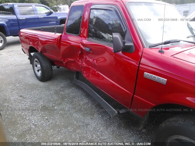 1FTYR14D09PA51126 - 2009 FORD RANGER SUPER CAB RED photo 6