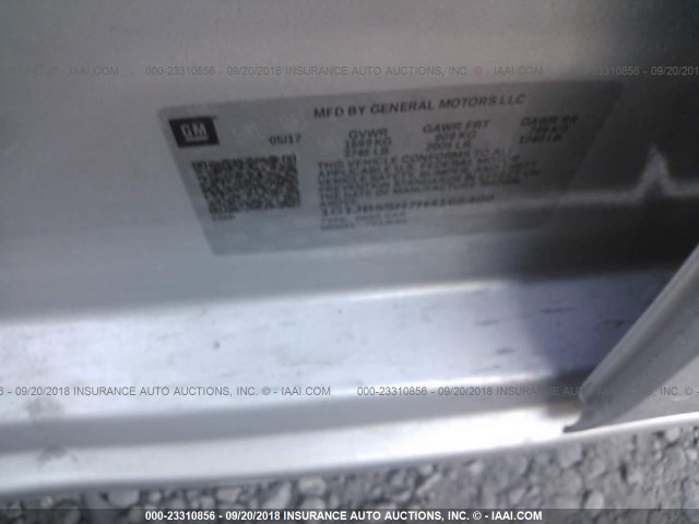 1G1JB5SH7H4165460 - 2017 CHEVROLET SONIC LS 灰色 照片 9