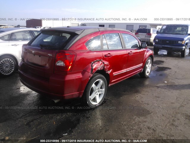 1B3HB78K68D738970 - 2008 DODGE CALIBER R/T RED photo 4