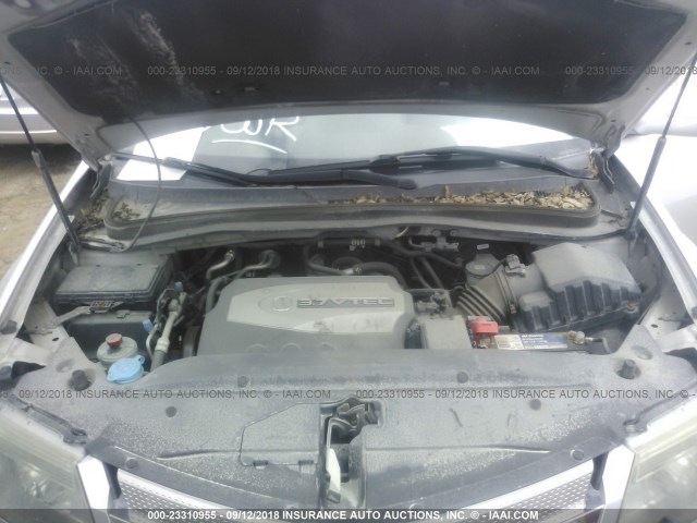 2HNYD28488H535640 - 2008 ACURA MDX TECHNOLOGY SILVER photo 10
