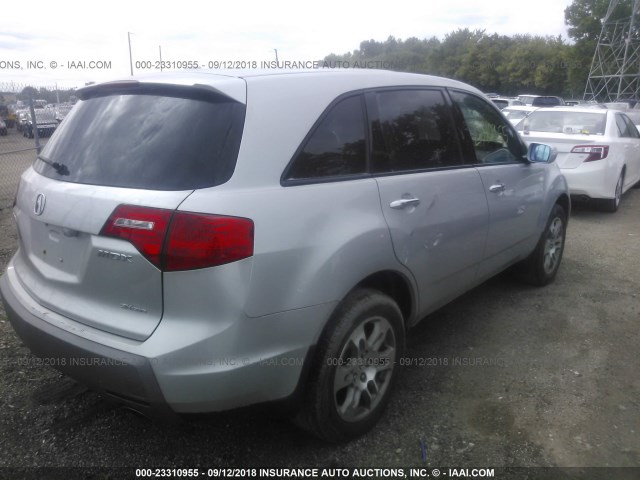 2HNYD28488H535640 - 2008 ACURA MDX TECHNOLOGY SILVER photo 4