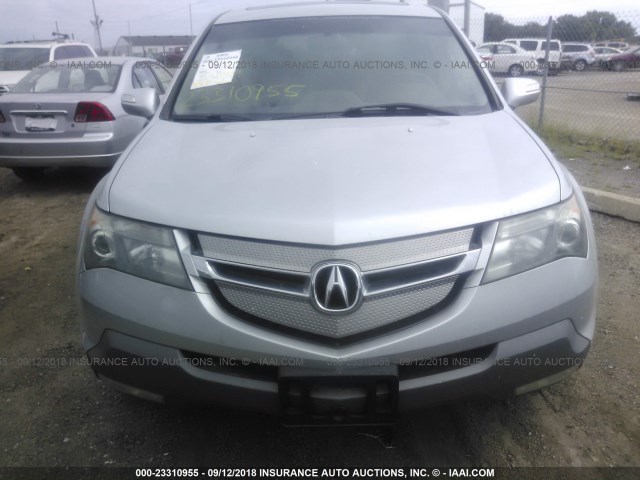 2HNYD28488H535640 - 2008 ACURA MDX TECHNOLOGY SILVER photo 6