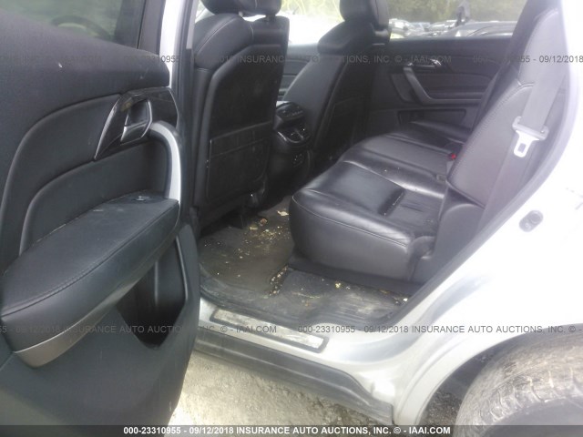 2HNYD28488H535640 - 2008 ACURA MDX TECHNOLOGY SILVER photo 8