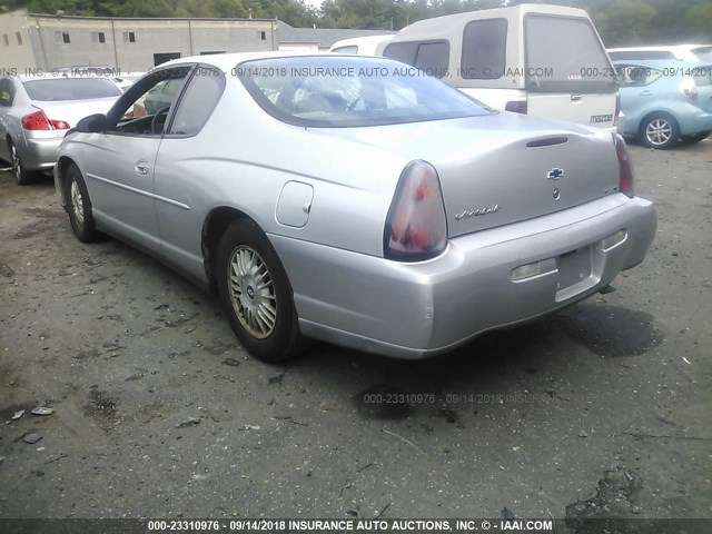 2G1WW12E029385455 - 2002 CHEVROLET MONTE CARLO LS 银色 照片 3