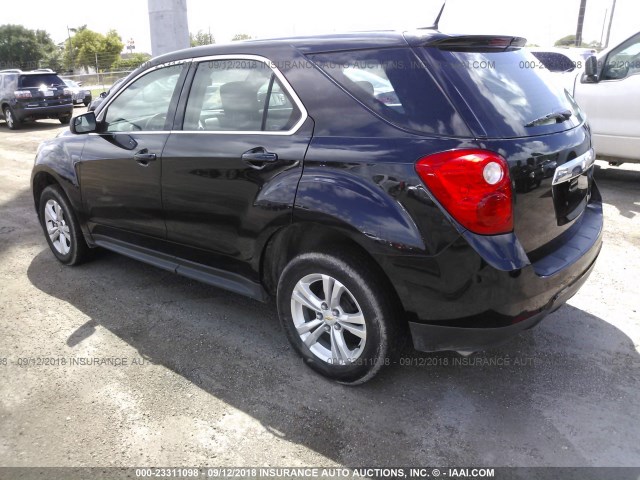 2GNALBEK6C1266916 - 2012 CHEVROLET EQUINOX LS BLACK photo 3