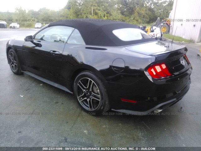 1FATP8UH6J5155511 - 2018 FORD MUSTANG BLACK photo 3