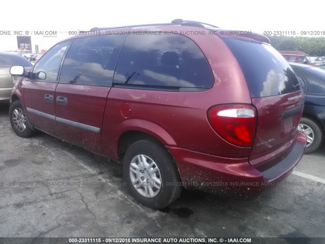 1D4GP24R57B261446 - 2007 DODGE GRAND CARAVAN SE RED photo 3