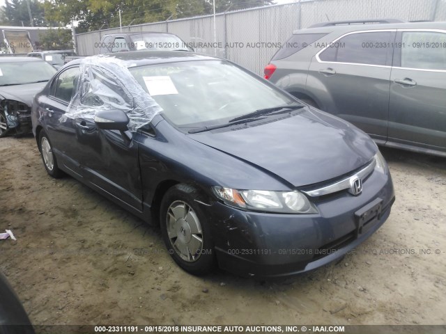 JHMFA36288S009898 - 2008 HONDA CIVIC HYBRID BLUE photo 1