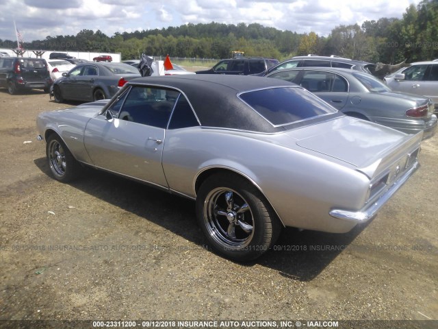 123377N237295 - 1967 CHEVROLET CAMARO RS SILVER photo 3