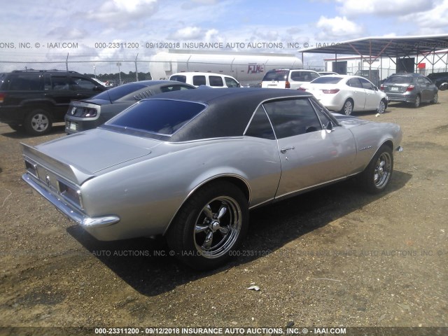 123377N237295 - 1967 CHEVROLET CAMARO RS SILVER photo 4