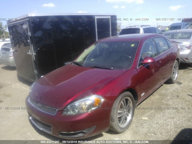 2G1WD58C679175680 - 2007 CHEVROLET IMPALA SUPER SPORT RED photo 2