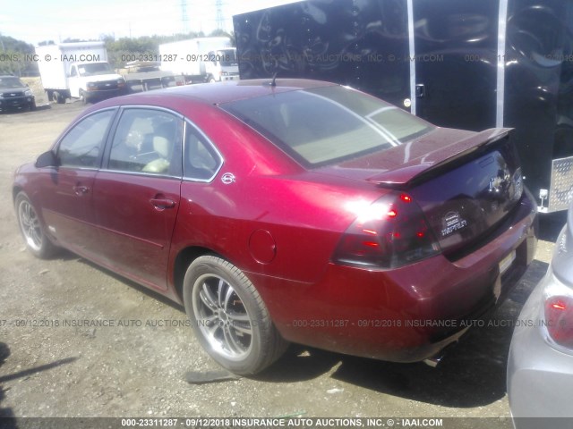 2G1WD58C679175680 - 2007 CHEVROLET IMPALA SUPER SPORT RED photo 3