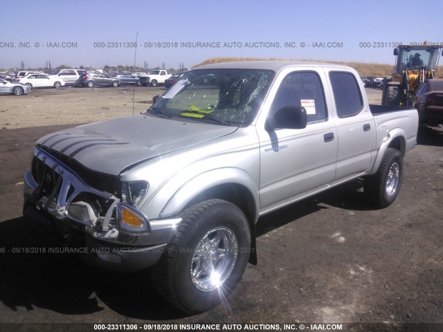 5TEGM92N71Z768625 - 2001 TOYOTA TACOMA DOUBLE CAB PRERUNNER SILVER photo 2