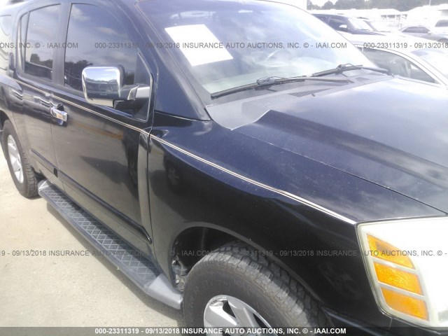 5N1AA08B84N716009 - 2004 NISSAN ARMADA SE/LE BLACK photo 6