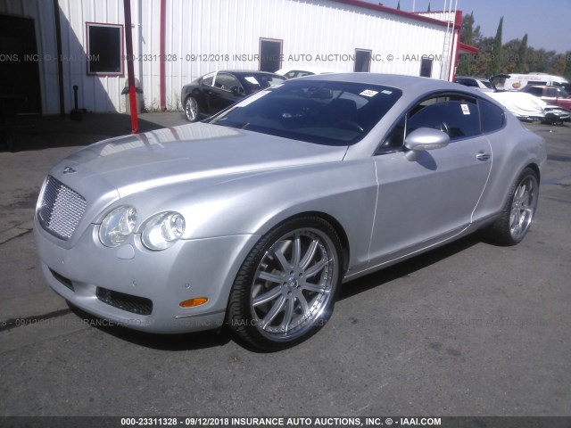 SCBCR63W45C025594 - 2005 BENTLEY CONTINENTAL GT SILVER photo 2