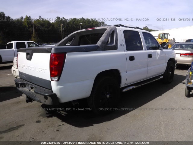 3GNEC12T14G147625 - 2004 CHEVROLET AVALANCHE C1500 WHITE photo 4