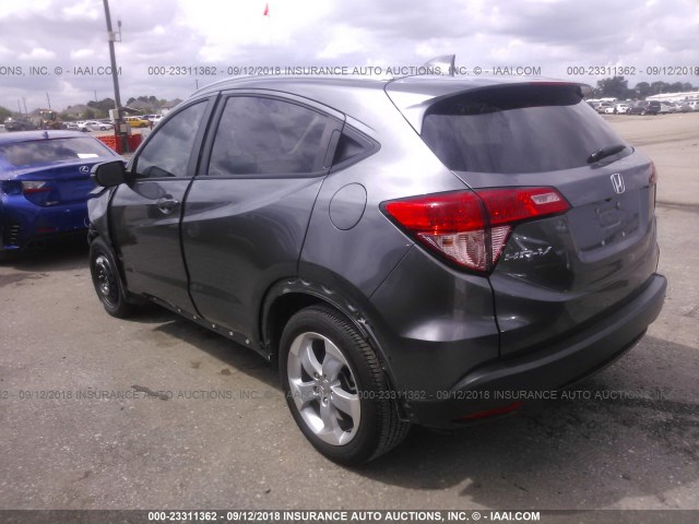 3CZRU5H75GM732362 - 2016 HONDA HR-V EXL GRAY photo 3