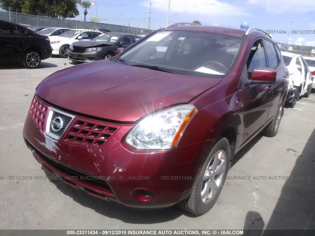 JN8AS58T59W055584 - 2009 NISSAN ROGUE S/SL RED photo 2