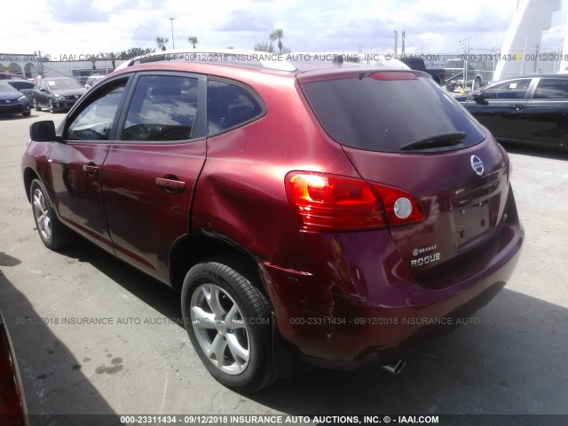 JN8AS58T59W055584 - 2009 NISSAN ROGUE S/SL RED photo 3