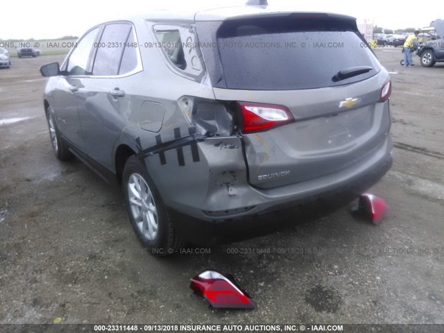 3GNAXJEV7JS581606 - 2018 CHEVROLET EQUINOX LT GRAY photo 3