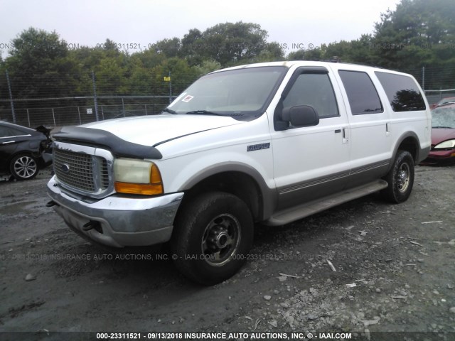 1FMNU43S1YED45806 - 2000 FORD EXCURSION LIMITED WHITE photo 2