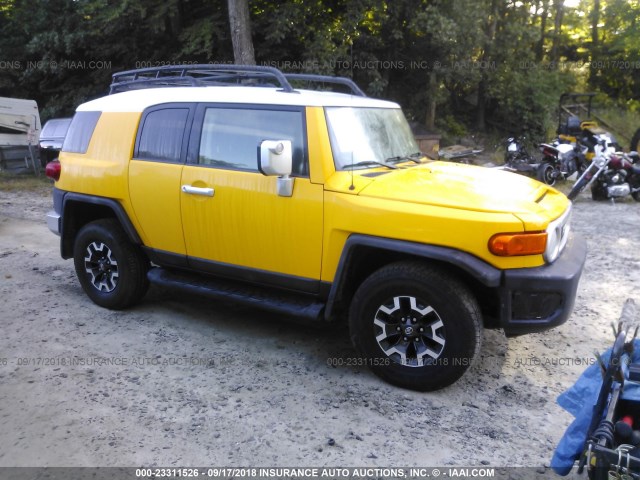 JTEBU11F170043631 - 2007 TOYOTA FJ CRUISER YELLOW photo 1