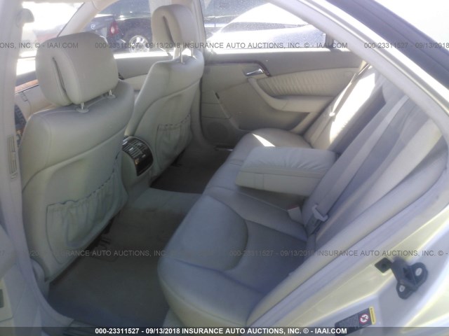 WDBNG75J76A483158 - 2006 MERCEDES-BENZ S 500 SILVER photo 8