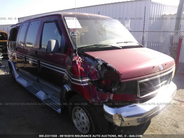 1FDEE14H8RHA44335 - 1994 FORD ECONOLINE E150 VAN RED photo 1