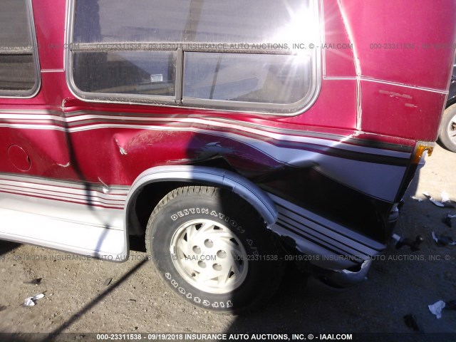 1FDEE14H8RHA44335 - 1994 FORD ECONOLINE E150 VAN RED photo 6