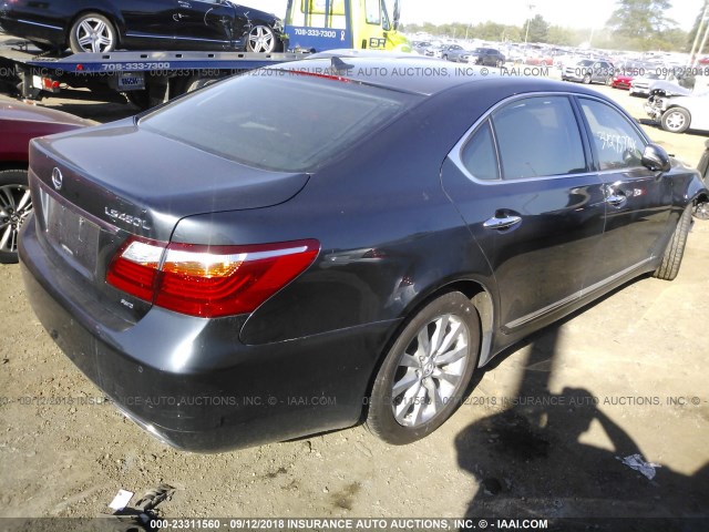 JTHDL5EF5B5003824 - 2011 LEXUS LS 460L BLUE photo 4