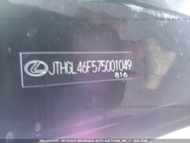 JTHGL46F575001049 - 2007 LEXUS LS 460L BLACK photo 9