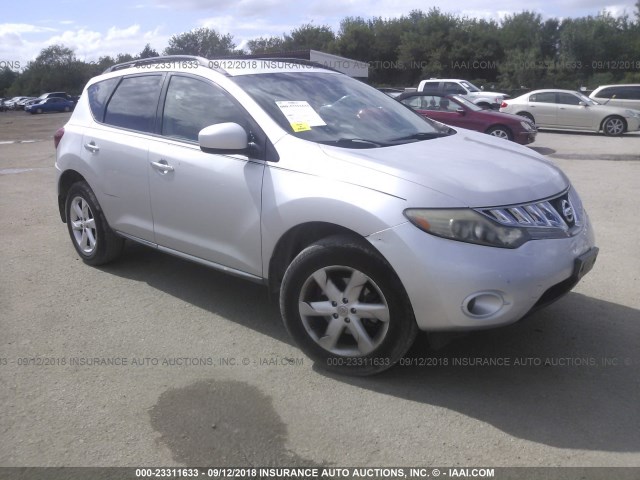 JN8AZ18W59W101915 - 2009 NISSAN MURANO S/SL/LE SILVER photo 1