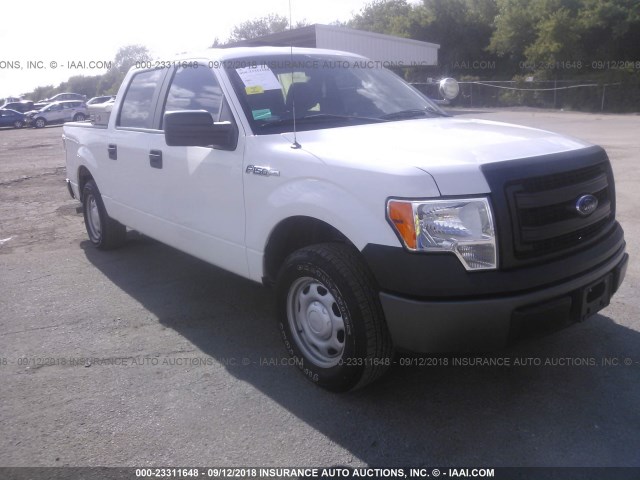 1FTFW1CF0EKE02790 - 2014 FORD F150 SUPERCREW WHITE photo 1