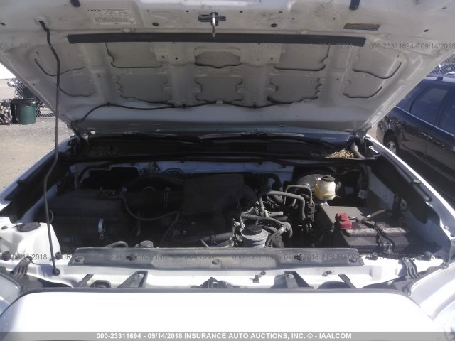 5TFSX5EN8GX042505 - 2016 TOYOTA TACOMA ACCESS CAB/SR/SR5 თეთრი ფოტო 10