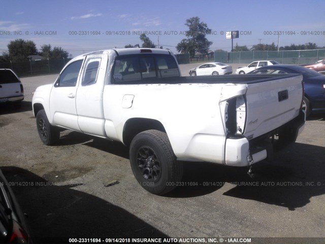 5TFSX5EN8GX042505 - 2016 TOYOTA TACOMA ACCESS CAB/SR/SR5 WHITE photo 3