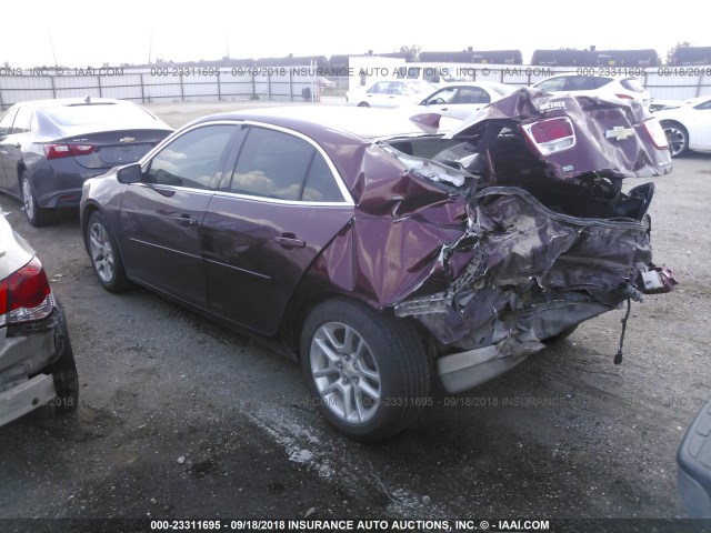 1G11C5SLXFF353702 - 2015 CHEVROLET MALIBU 1LT MAROON photo 3