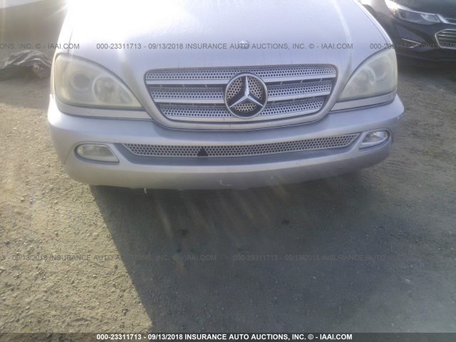 4JGAB57E74A487772 - 2004 MERCEDES-BENZ ML 350 SILVER photo 6