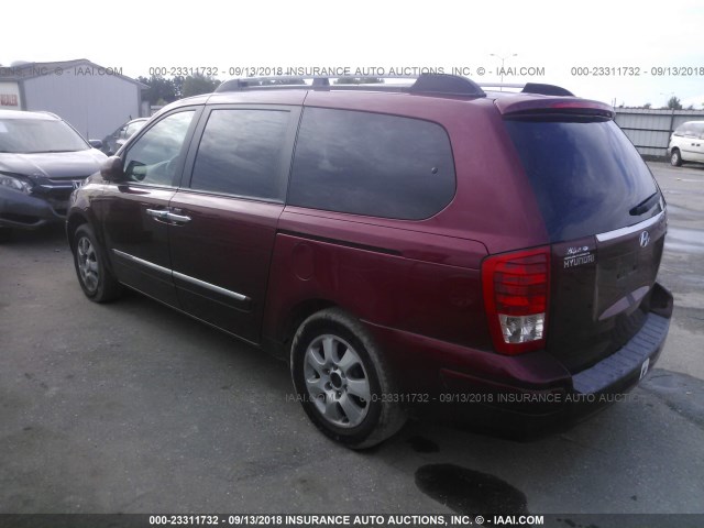 KNDMC233676035370 - 2007 HYUNDAI ENTOURAGE GLS/SE/LIMITED RED photo 3