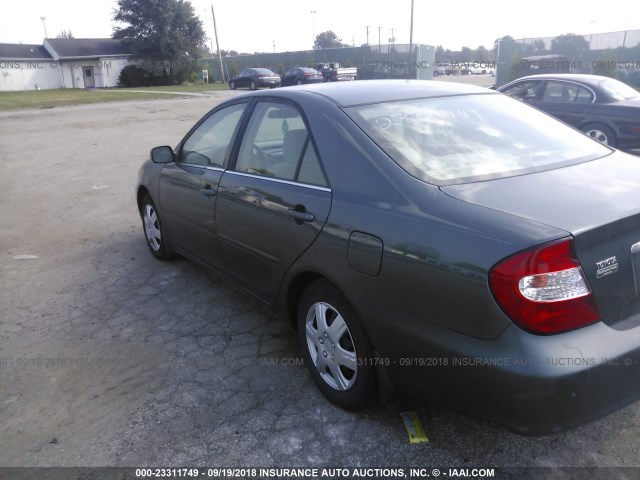 4T1BE30K03U707752 - 2003 TOYOTA CAMRY LE/XLE/SE Жасыл фото 3