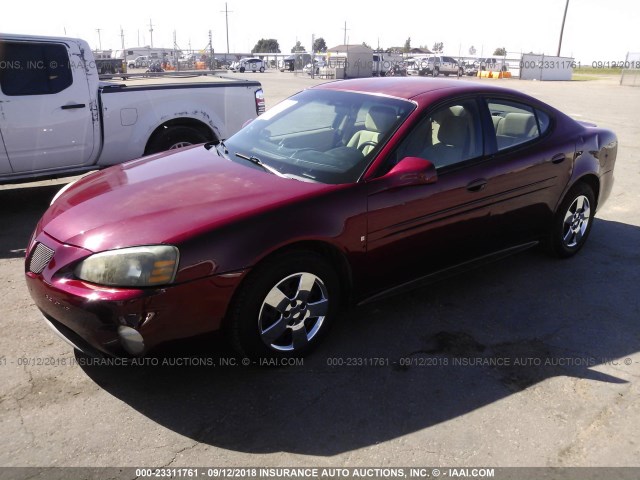 2G2WP552961108809 - 2006 PONTIAC GRAND PRIX MAROON photo 2