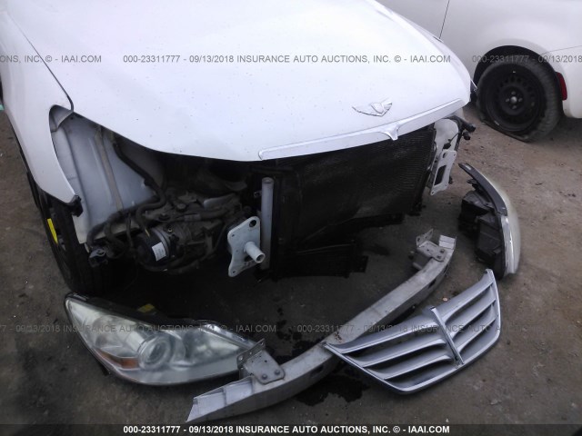 KMHGC4DF6AU106423 - 2010 HYUNDAI GENESIS 4.6L WHITE photo 6