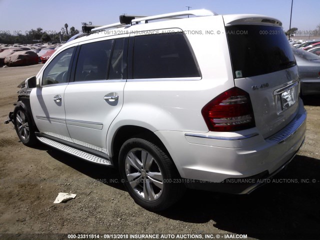 4JGBF7BEXBA745047 - 2011 MERCEDES-BENZ GL 450 4MATIC WHITE photo 3