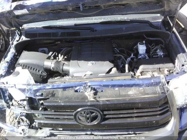 5TFUM5F13FX062382 - 2015 TOYOTA TUNDRA DOUBLE CAB SR/SR5 BLUE photo 10