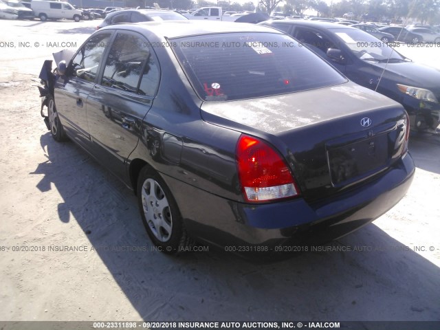 KMHDN45D82U382825 - 2002 HYUNDAI ELANTRA GLS/GT GRAY photo 3